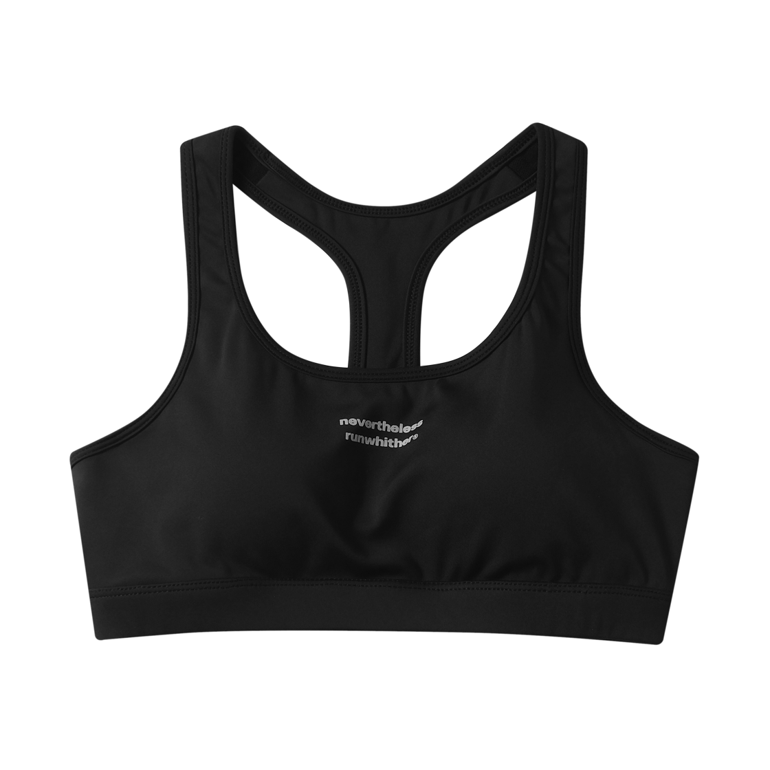 런위더 미디엄 서포트 브라탑 블랙