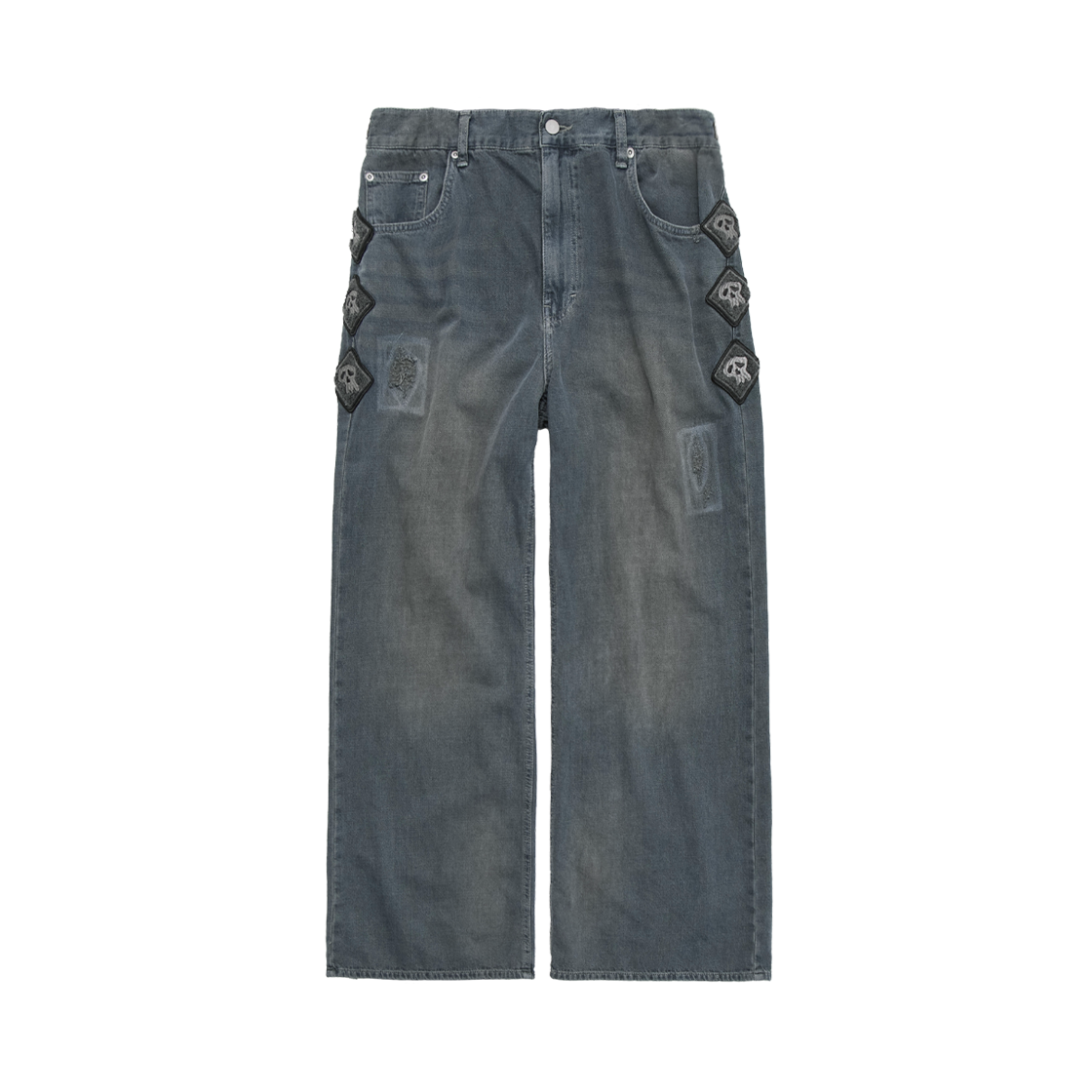 HK5LDN1201AO Polyteru HANK Narrow Gosima Denim Pants Blue Gray