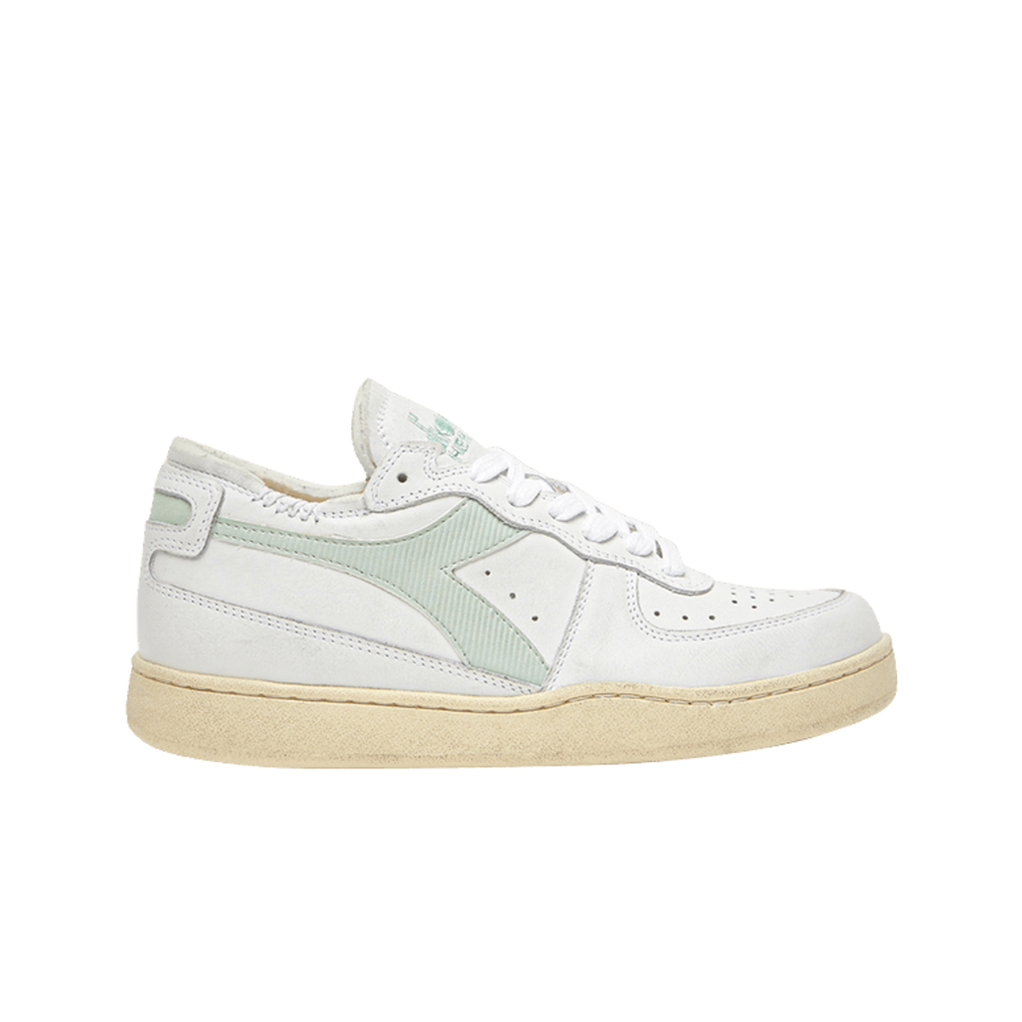 디아도라 미 바스켓 로우 컷 화이트 스모크 그린(Diadora Mi Basket Row Cut White Smoke Green)