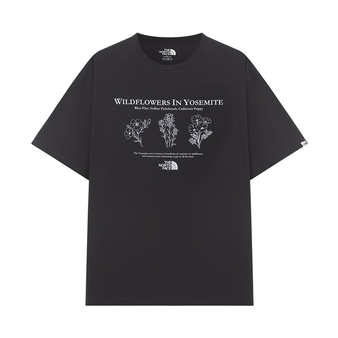 NT7UR23J The North Face Flower EX S/S Round T-Shirt Black