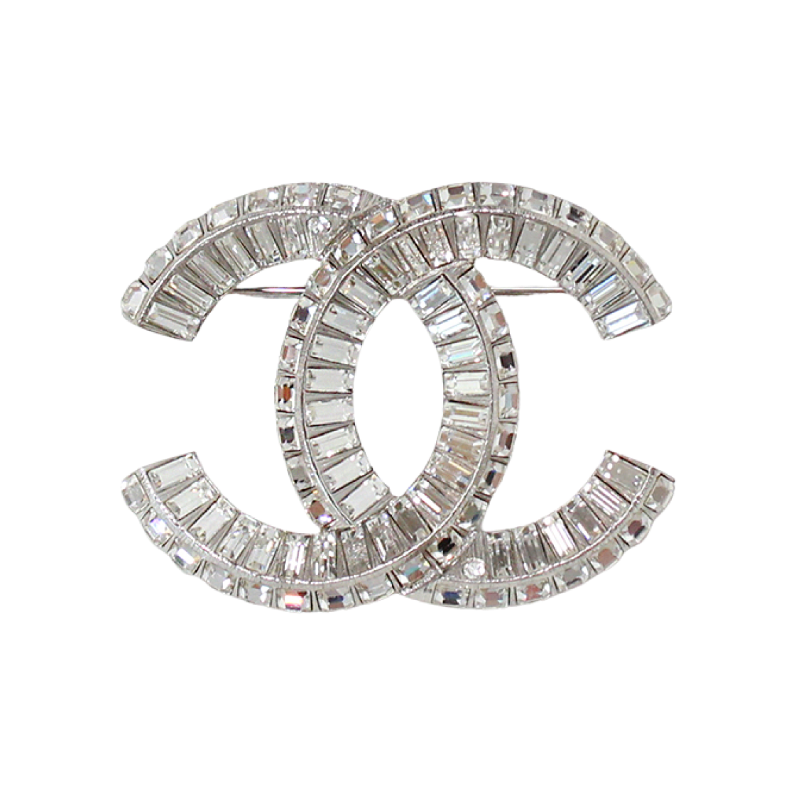 A63085-Y02003-Z3502 Chanel Brooch Metal & Silver Crystal