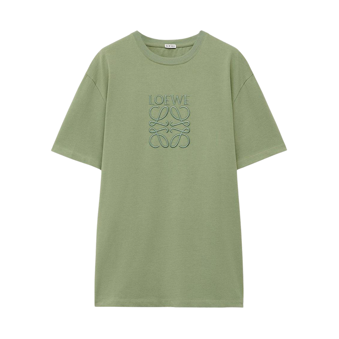 로에베 레귤러 핏 코튼 티셔츠 그린(Loewe Regular Fit T-Shirt in Cotton Green)