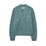 SATUR Faro Over Size Boucle Cardigan Fog Blue
