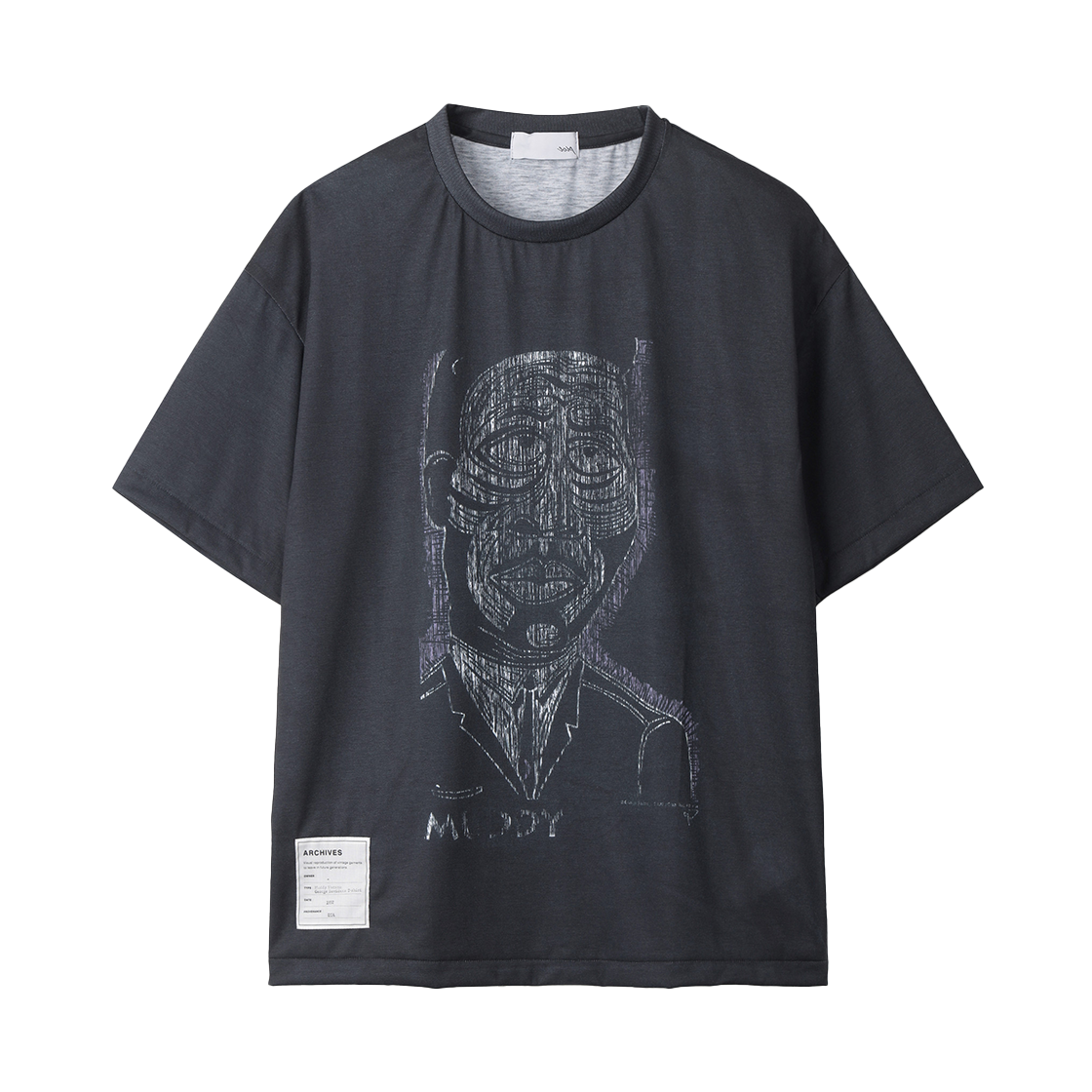 SVTAW25203NYX SERIES Trompe Loeil Scratch Tshirt Navy