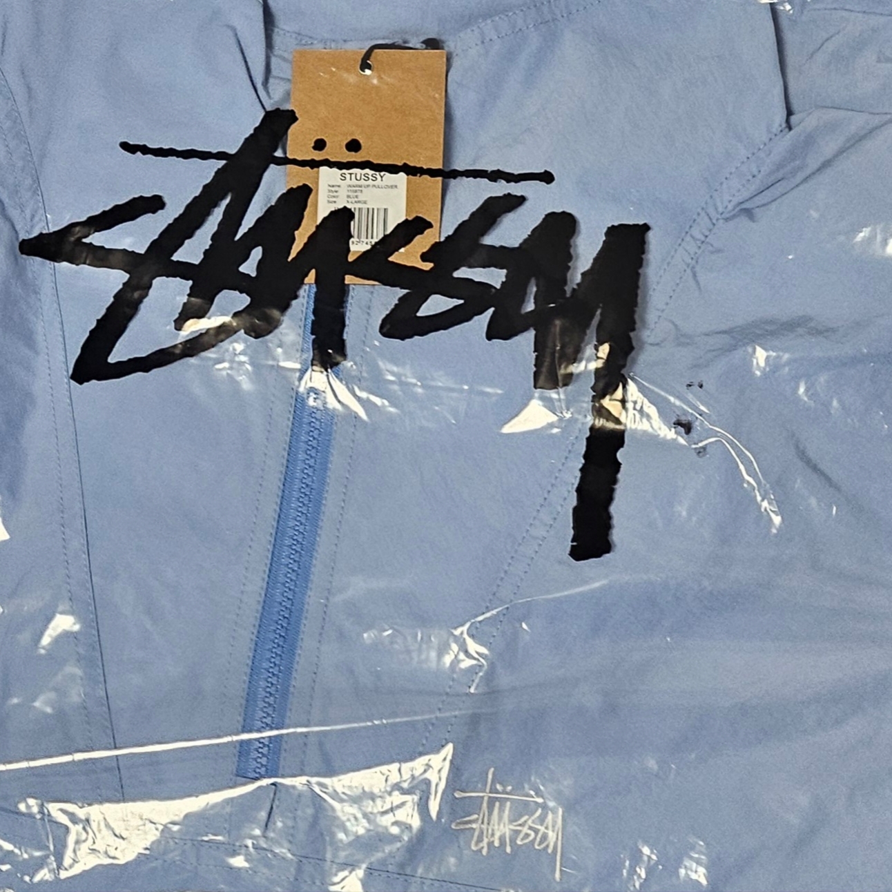 Stussy Warm Up Pullover Blue 착용 스타일