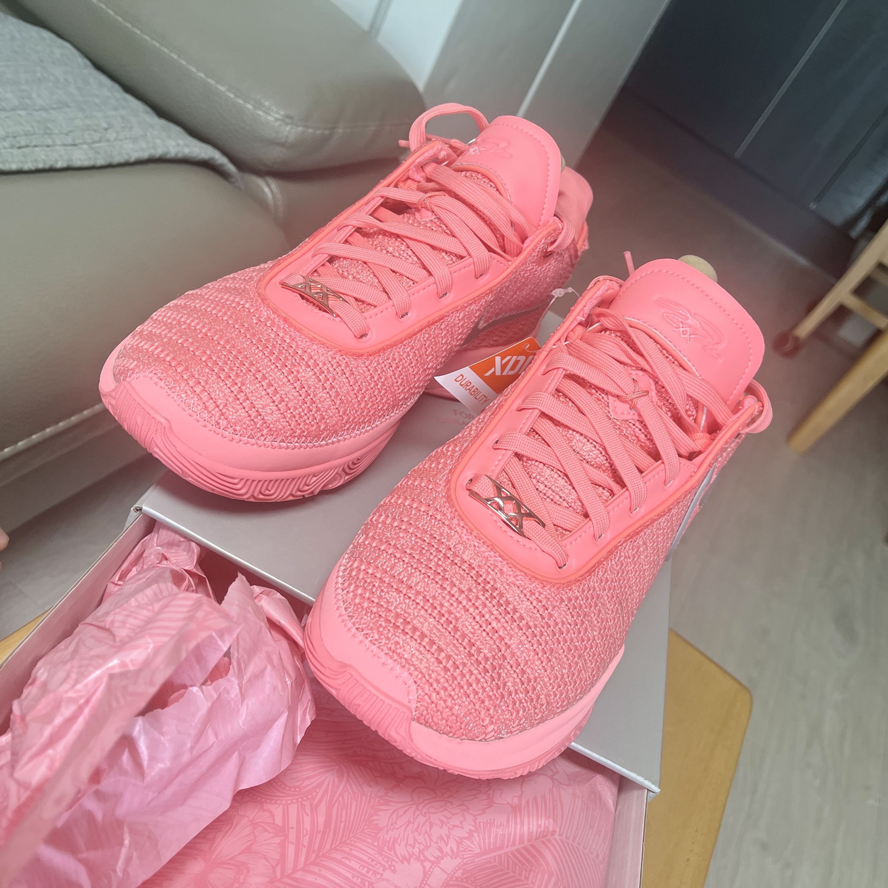 Nike LeBron XX EP Pink Gaze and Metallic Silver 착용 스타일 - 1