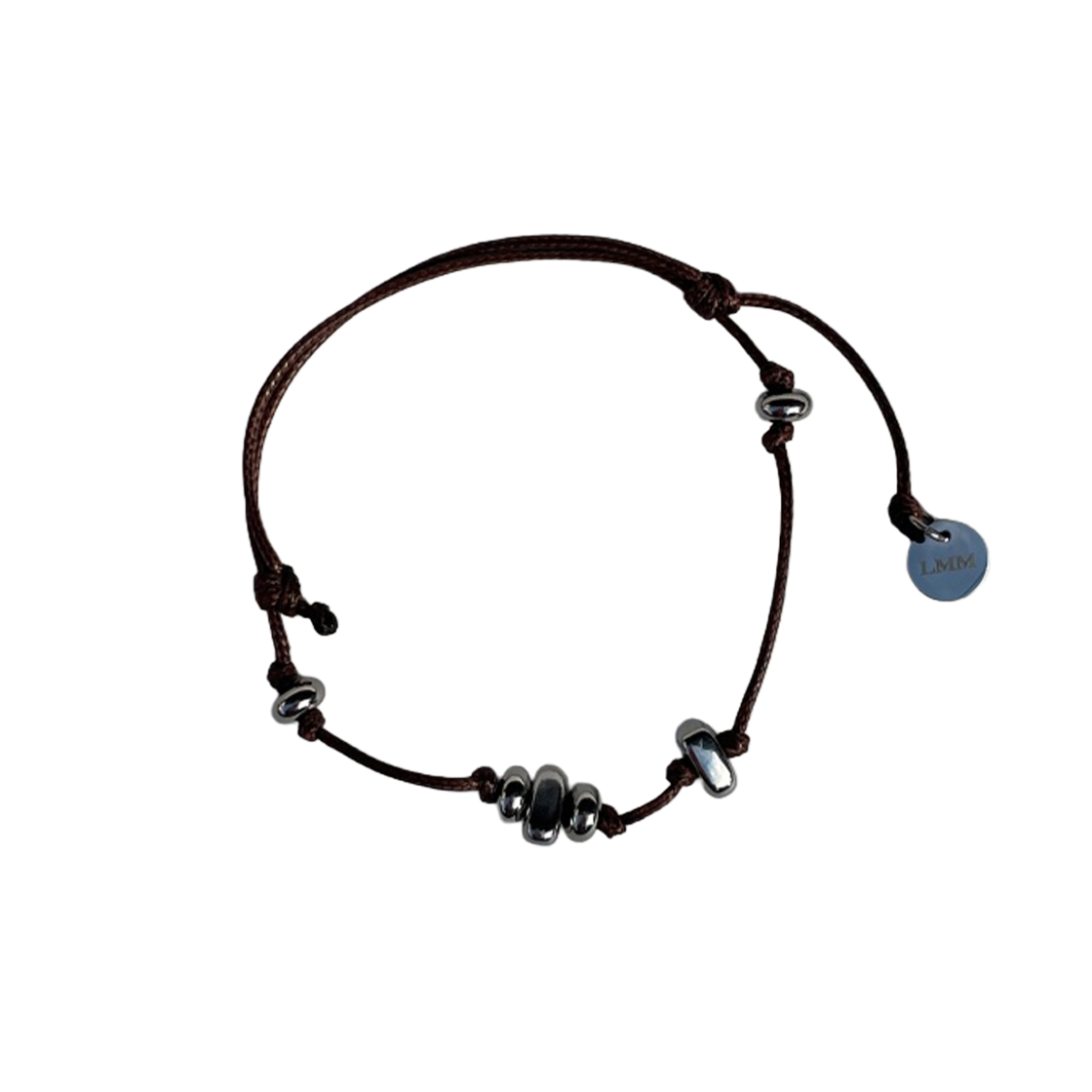 러브미몬스터 유니섹스 시크 페블 끈 팔찌 브라운(lovememonster Unisex Chic Pebble Strap Bracelet Brown)