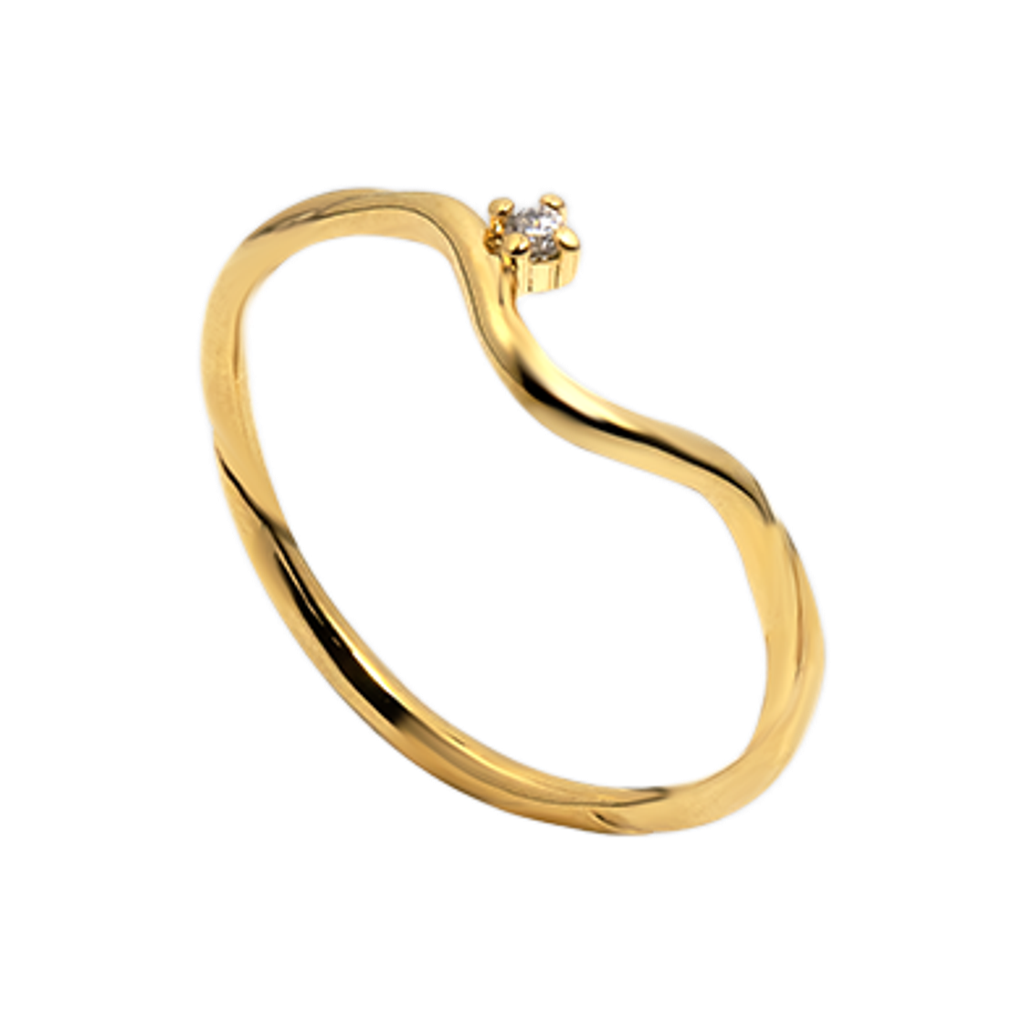 L251MRI060 lovememonster Curve Cubic Ring Gold