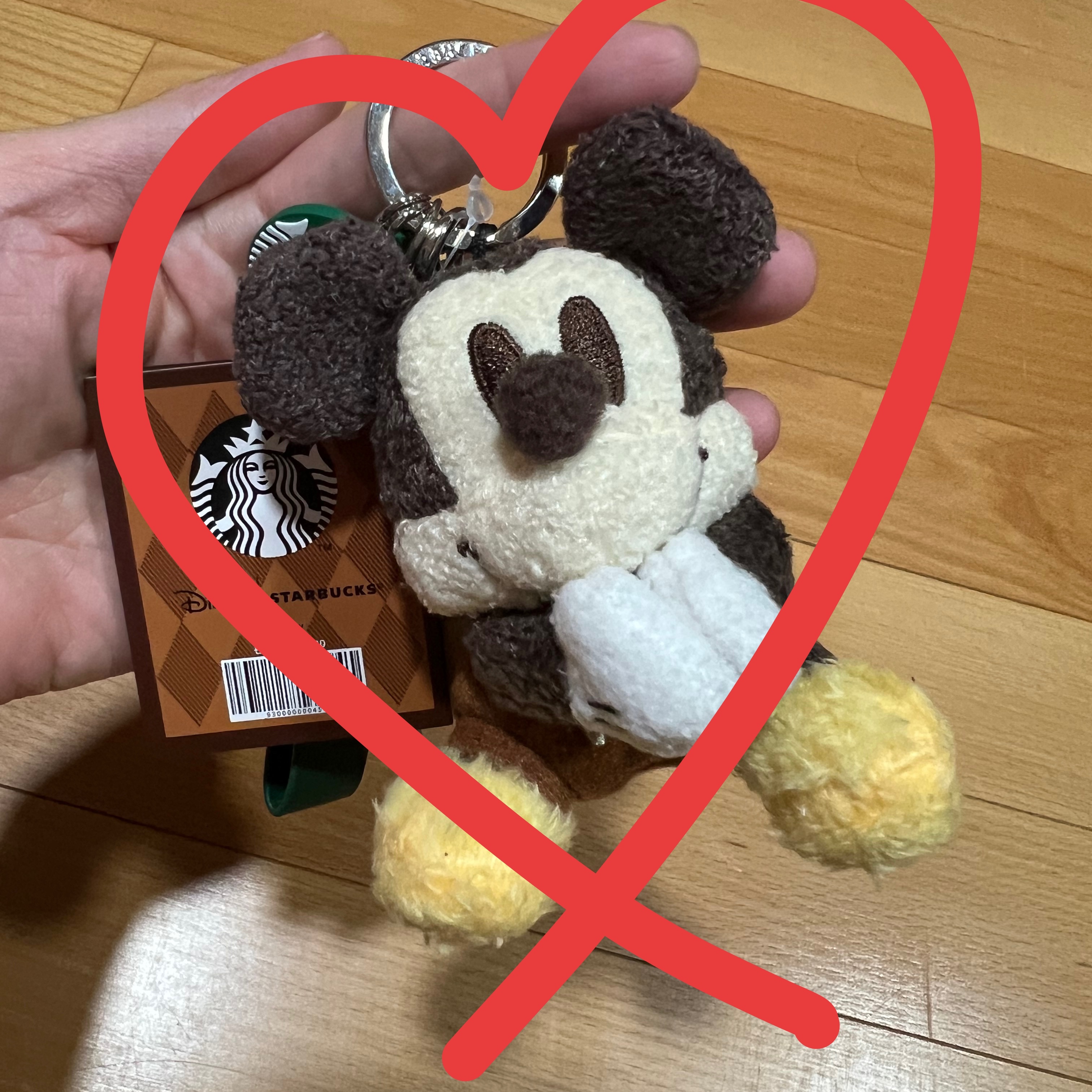 Starbucks Autumn Disney Joyful Mickey Keychain 착용 스타일