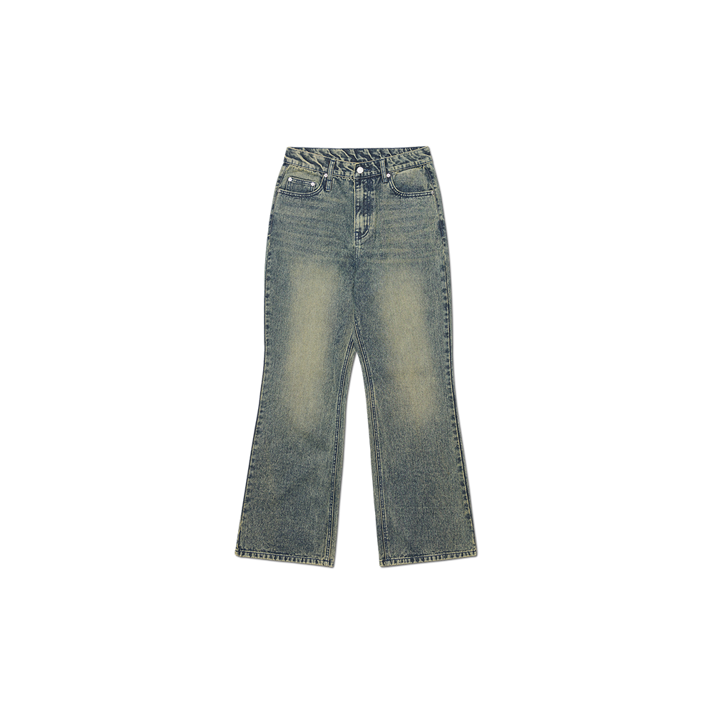 NMWF52DP08WBL NOMANUAL Soft Flare Denim Pants Washed Blue
