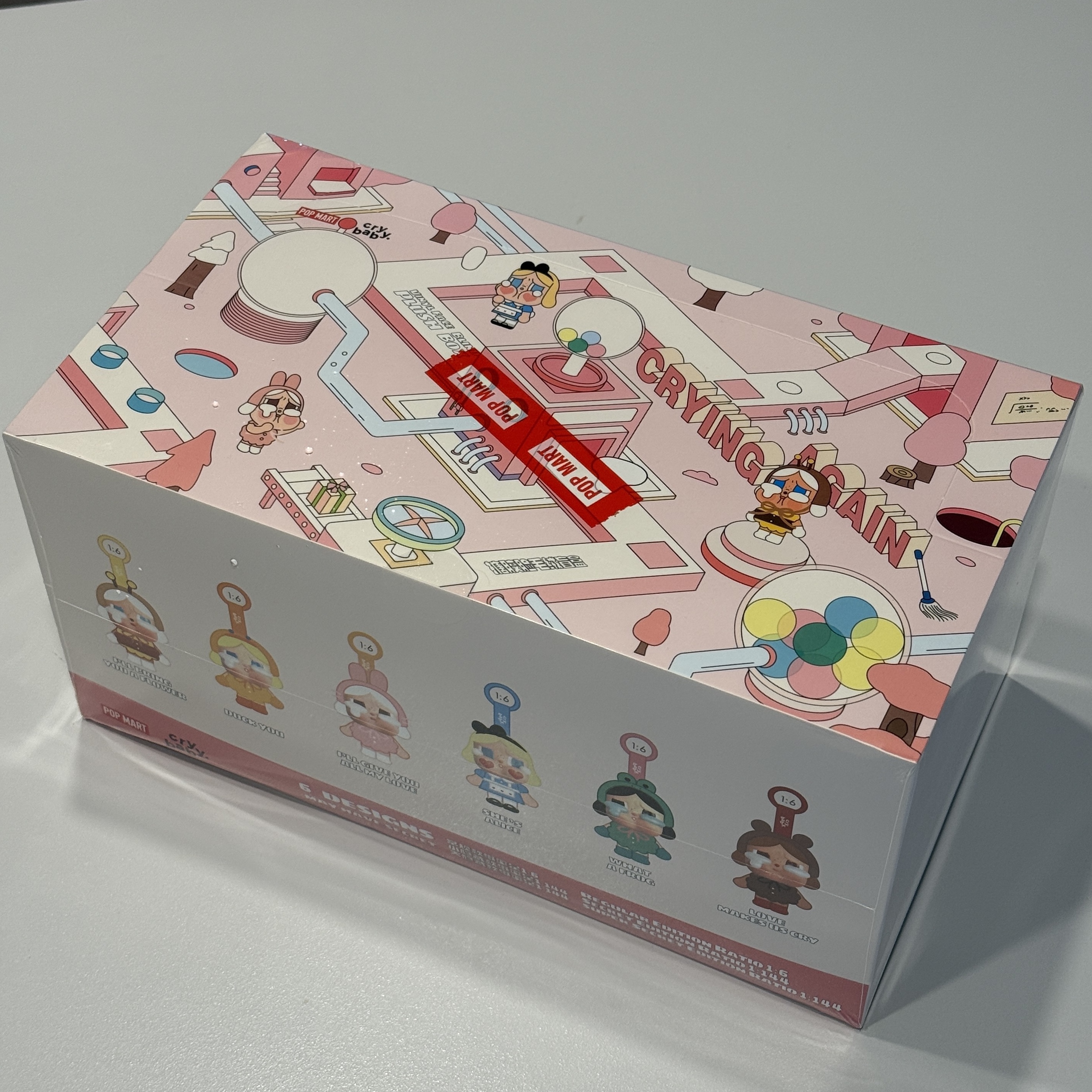 Pop Mart Crybaby Crying Again Series Plush Keyring Sealed Case (6 Blind Boxes), Pop Mart Crybaby Crying Again Series Plush Keyring She's Alice (Opened Case) 착용 스타일 - 1