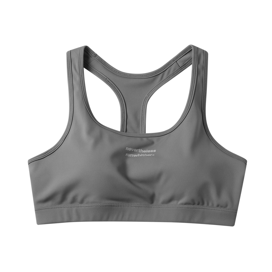 런위더 미디엄 서포트 브라탑 그레이