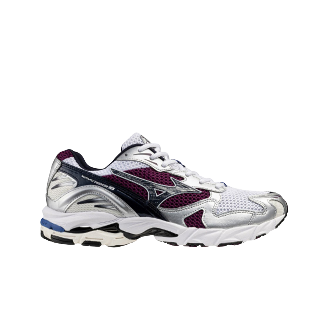 D1GA210414 Mizuno Wave Rider 10 White Baritone Blue