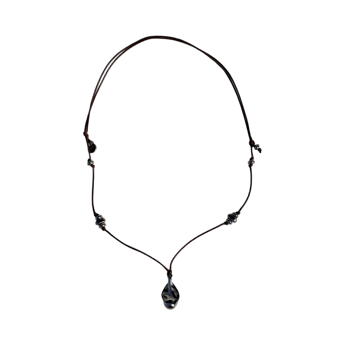 러브미몬스터 시크 펄 끈 목걸이 브라운(lovememonster Chic Pearl Strap Necklace Brown)