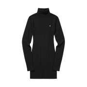 DAUSPICE Turtleneck Mini Dress Black