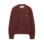 SATUR Faro Over Size Boucle Cardigan Burgundy