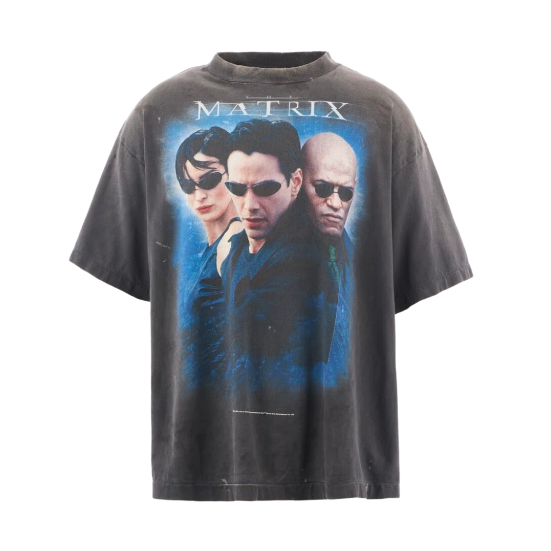 세인트 마이클 x 더 매트릭스 화이트 로고 숏슬리브 티셔츠 블랙 - 25AW