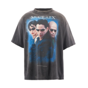 Saint Mxxxxxx x The Matrix White Logo S/S T-Shirt Black - 25AW