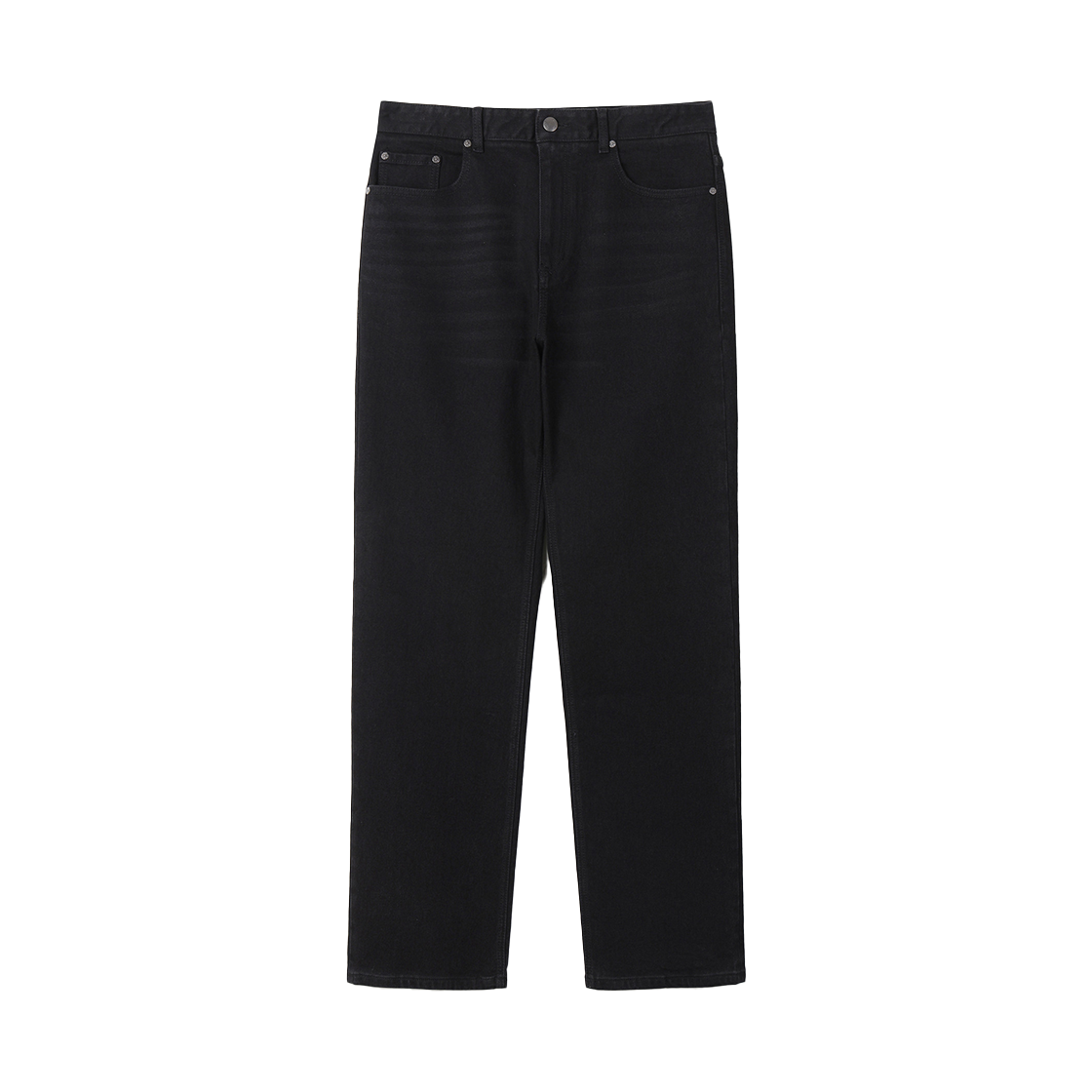SAPDW25331BKX SERIES Black Washed Loose Straight Denim Pants Black