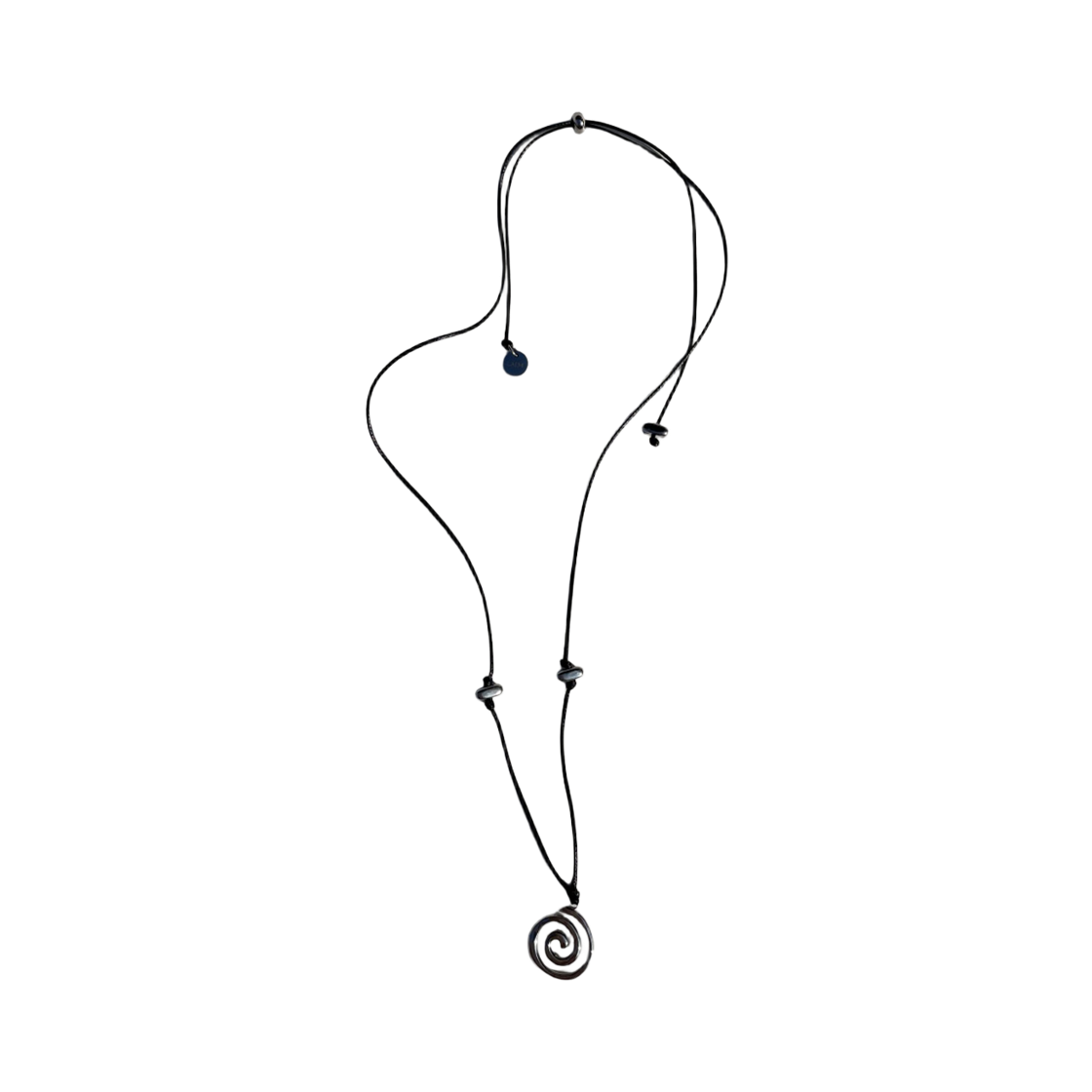 L252MNK050 lovememonster Sun & Sea Strap Necklace Black