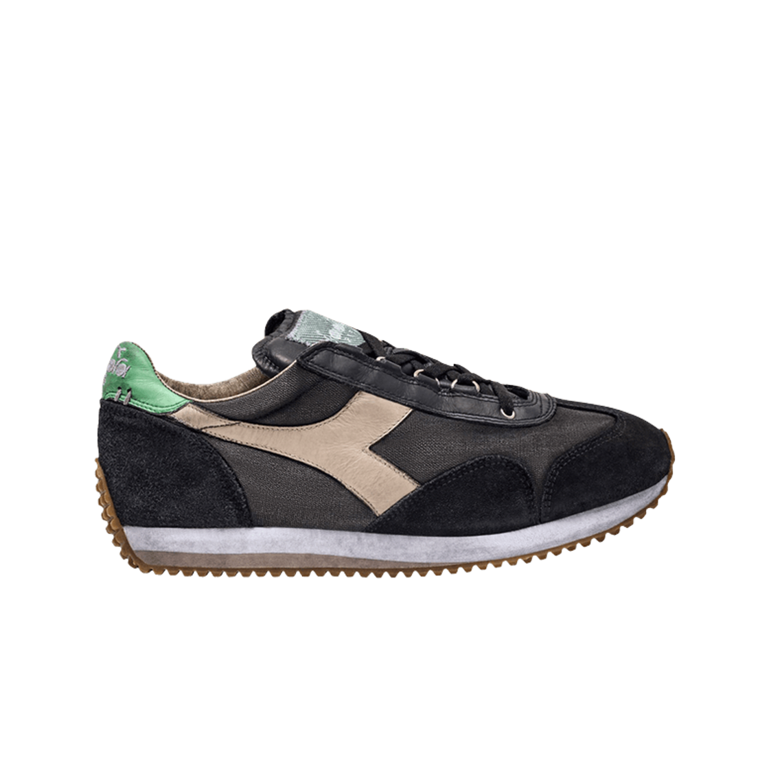 디아도라 이큅 H 더티 스톤 워시 에보 블랙 그레이 코블스톤(Diadora Equipe H Dirty Stone Wash Evo Black Grey Cobblestone)