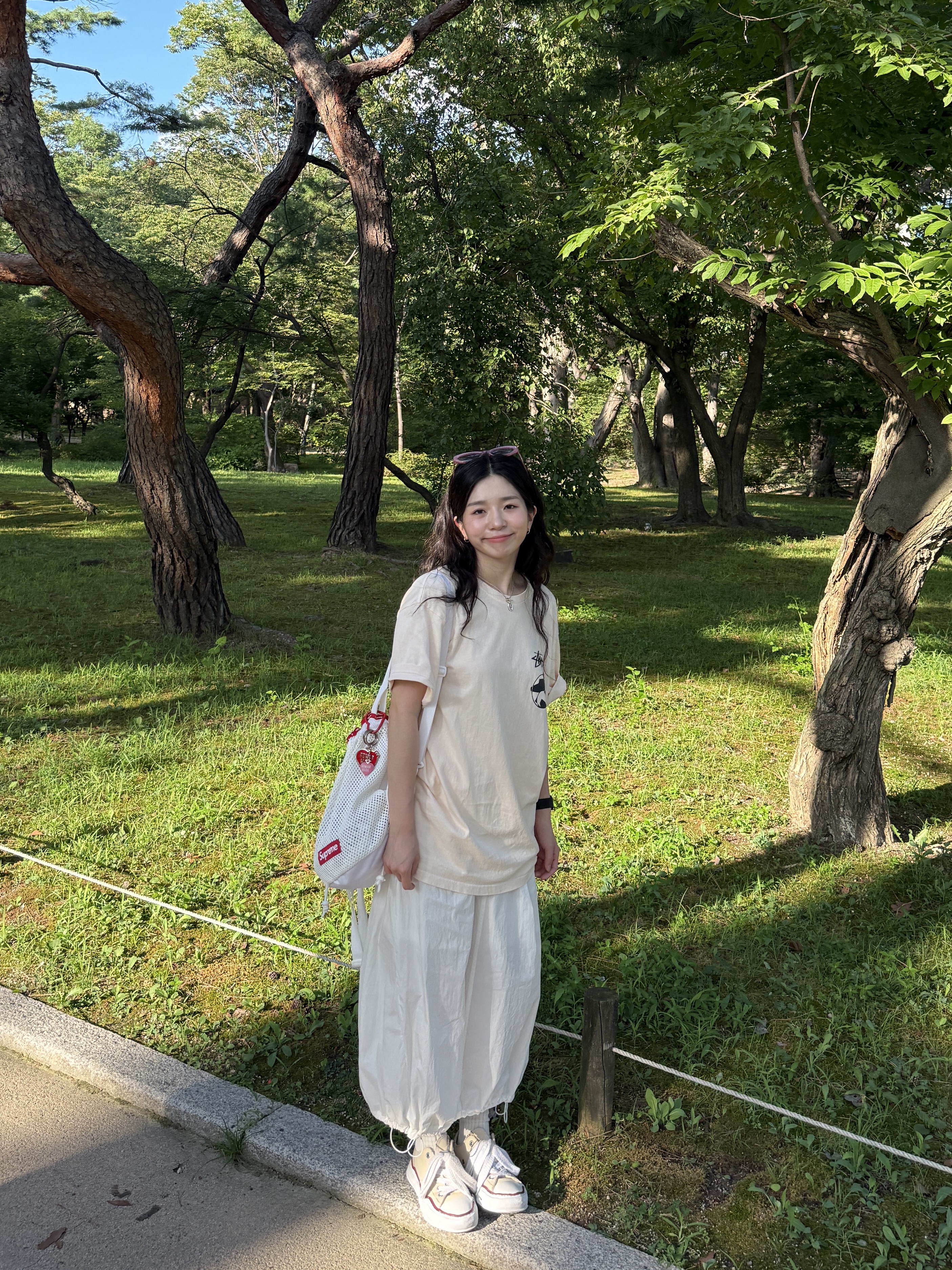 Gentle Monster Umber PC9 Pink Violet, Maison Mihara Yasuhiro Peterson OG Sole Canvas Low-top Sneakers Natural 착용 스타일 - 2