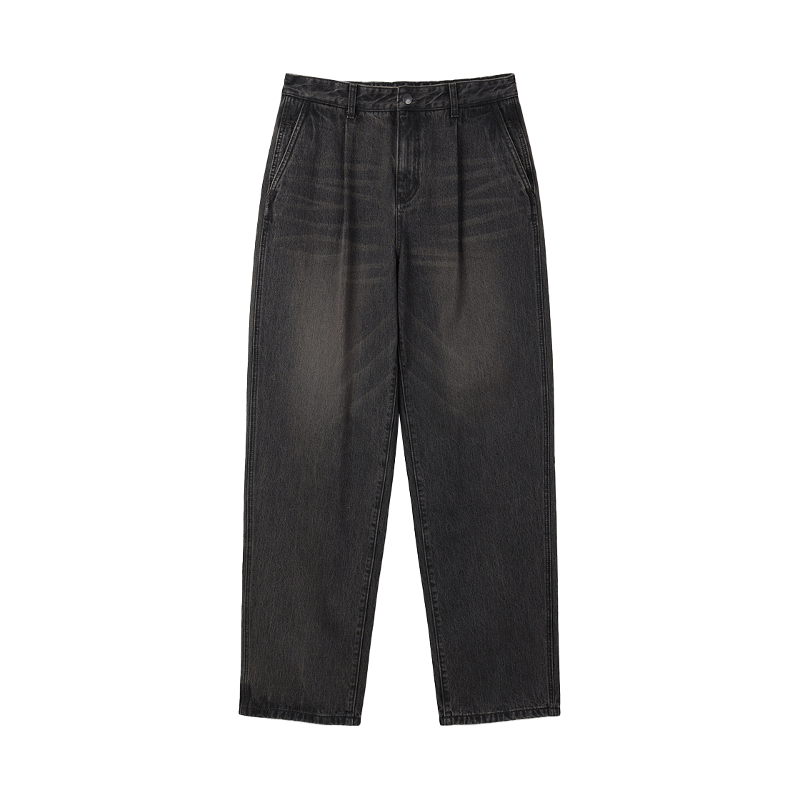 SAPDW25511BKX SERIES One Tuck Washed Balloon Denim Pants Black