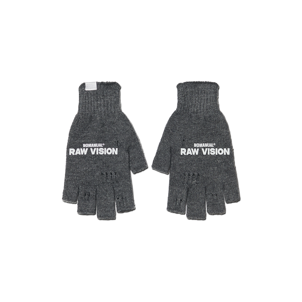 노매뉴얼 NM 울 핑거리스 글러브 차콜(NOMANUAL NM Wool Fingerless Gloves Charcoal)