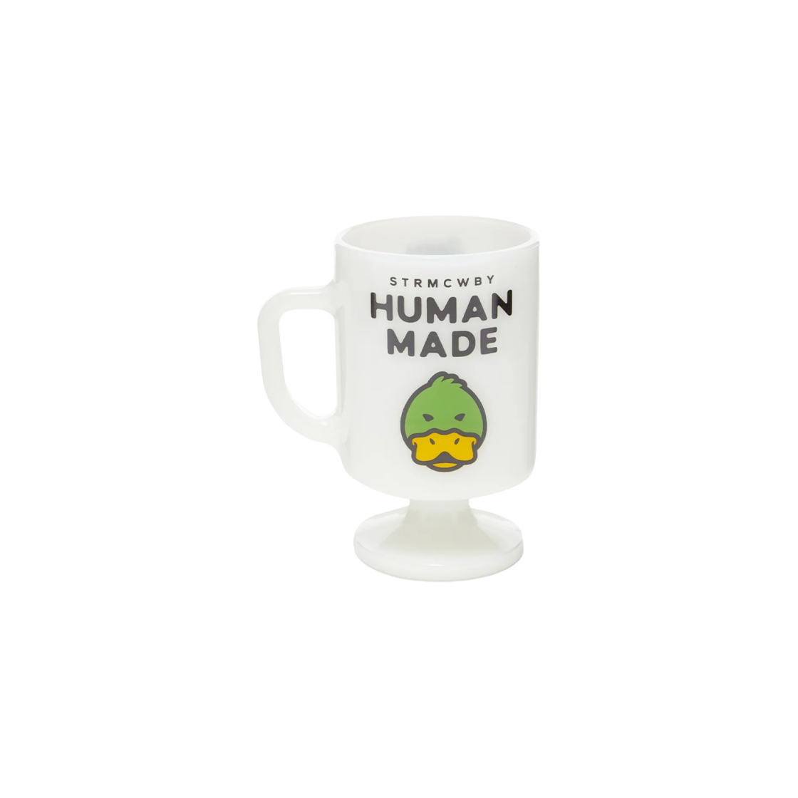 HM22GD057 Human Made Milk Glass Pedestal Mug White
