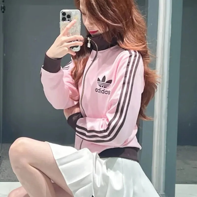 (W) Adidas Premium Originals Track Top Clear Pink Shadow Brown - KR Sizing, Adidas Originals Beckenbauer Track Top Bliss - KR Sizing 착용 스타일 - 3