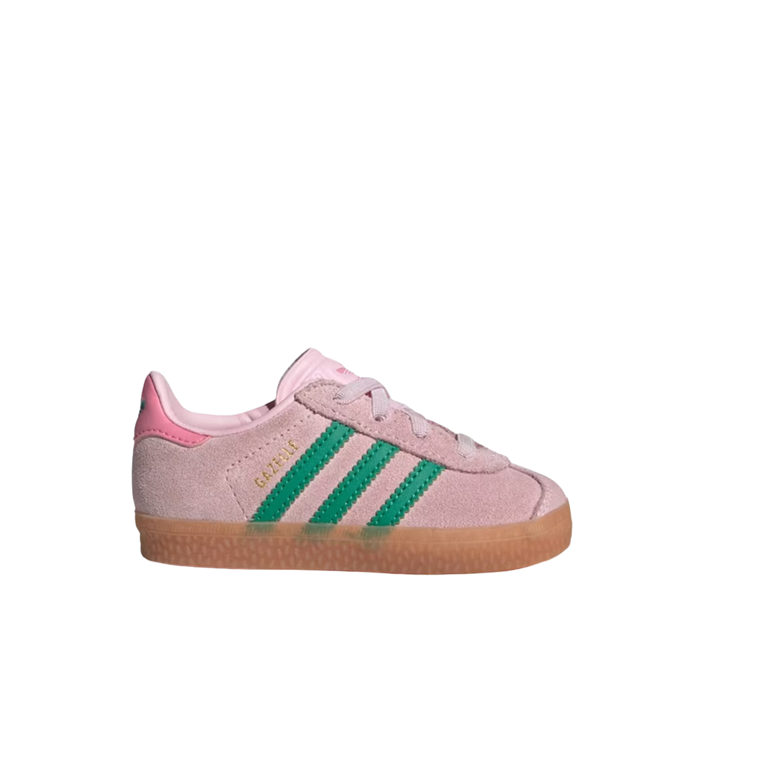 JP7138 (Infant) Adidas Gazelle Comfort Closure Clear Pink Court Green