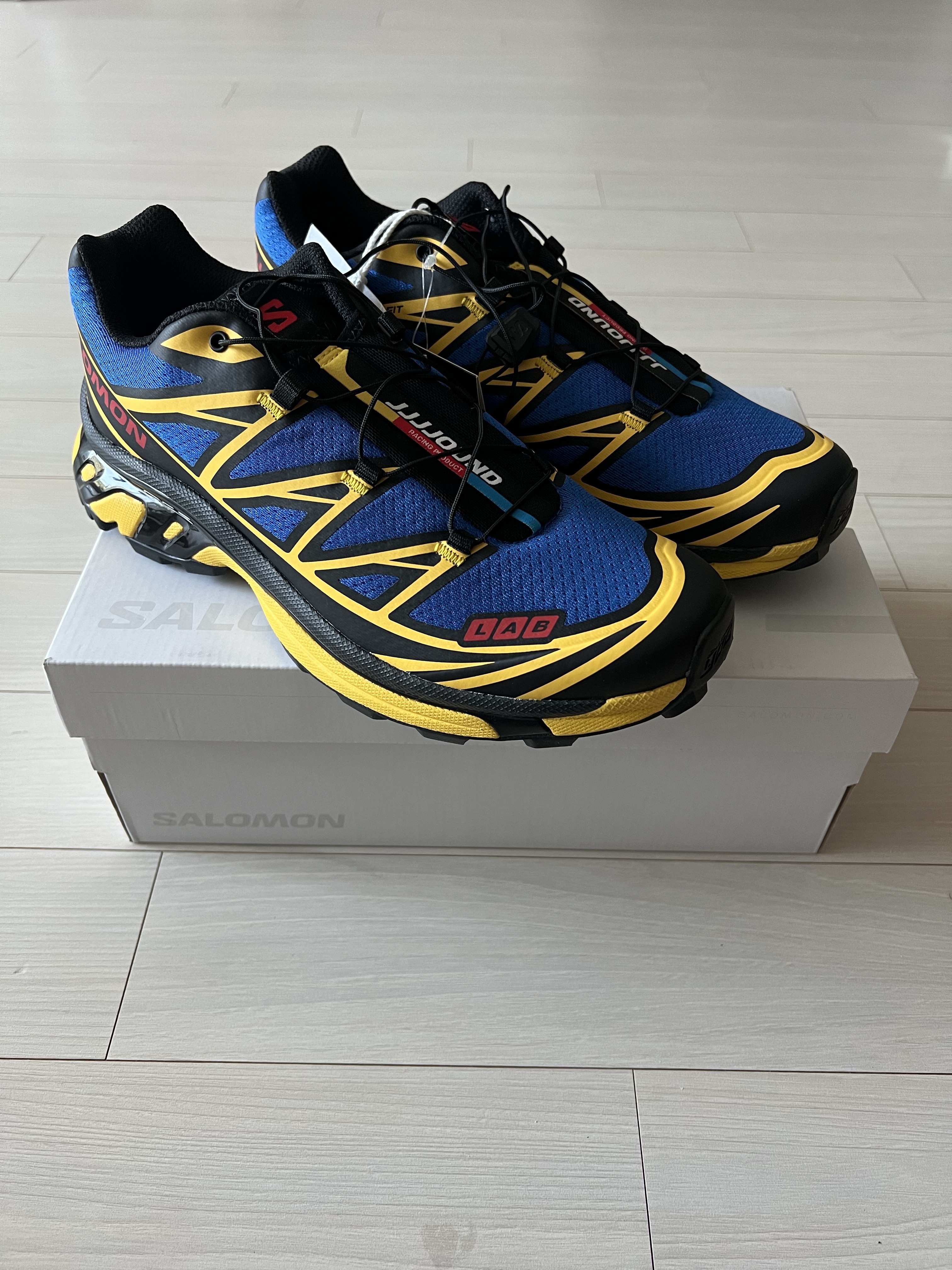 Salomon x JJJJound XT-6 Nautical Blue Lemon 착용 스타일 - 1