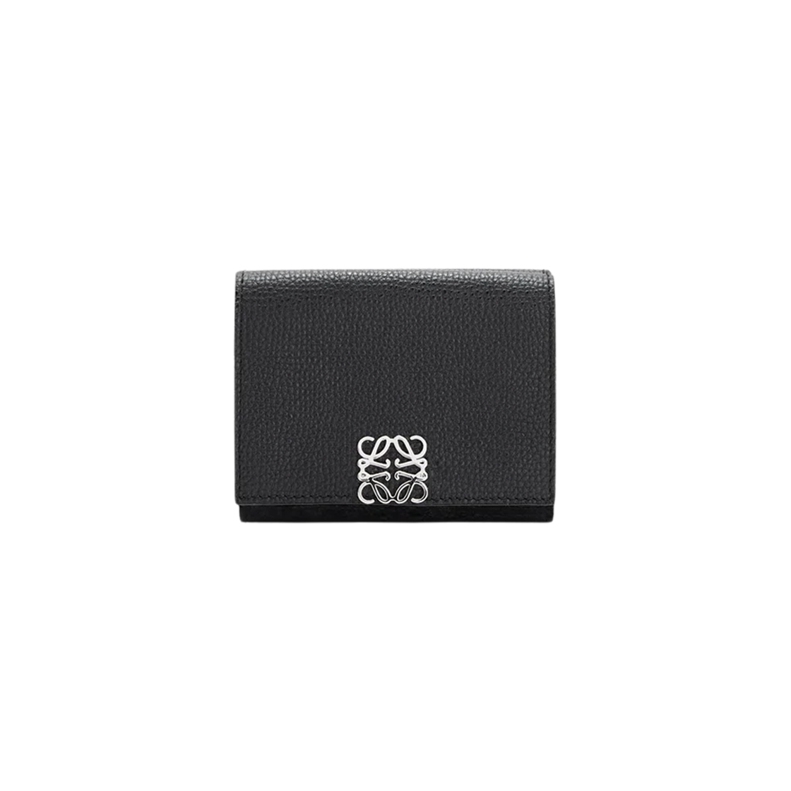 C821TR2X16-1100 Loewe Pebble Grain Calfskin Anagram Wallet Black