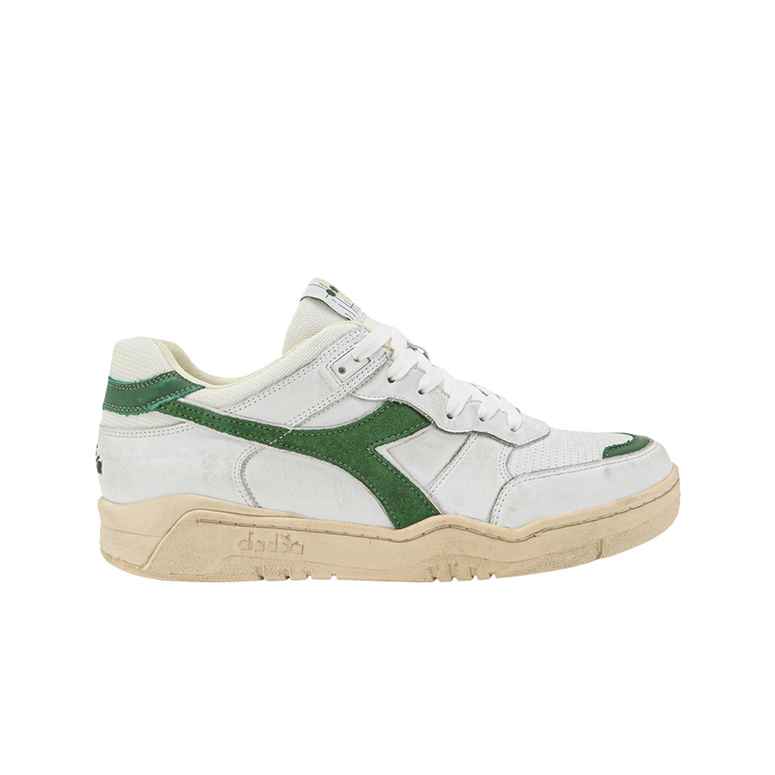 201-180117-C1161 Diadora B.560 Used White Fogliage Green