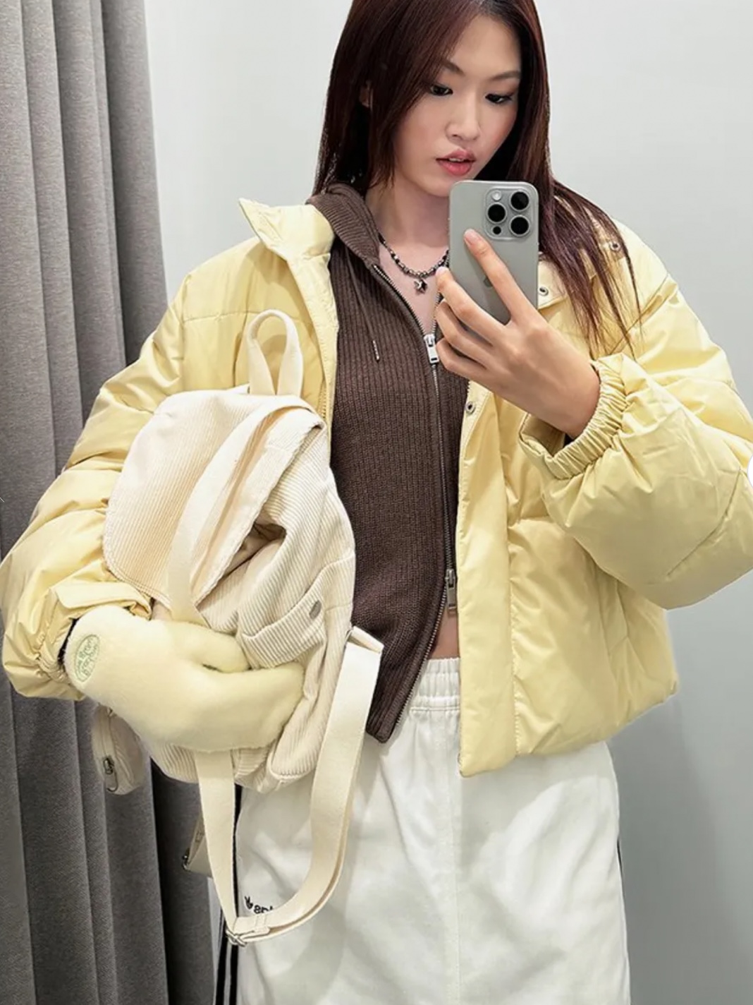 (W) Adidas Cotton Twill Midi Skirt Off White - KR Sizing, (W) Nike ACG Smith Summit Zip-Off Skirt Black - Asia 착용 스타일 - 3