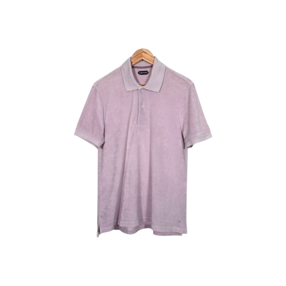 ITEHITOPW38V Tom Ford Mens Terry Cotton Polo Collar Tee Lavender