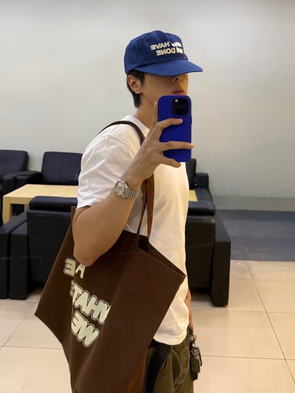 WHWD 5PANEL Cap, WHWD Canvas Bag 착용 스타일 - 6