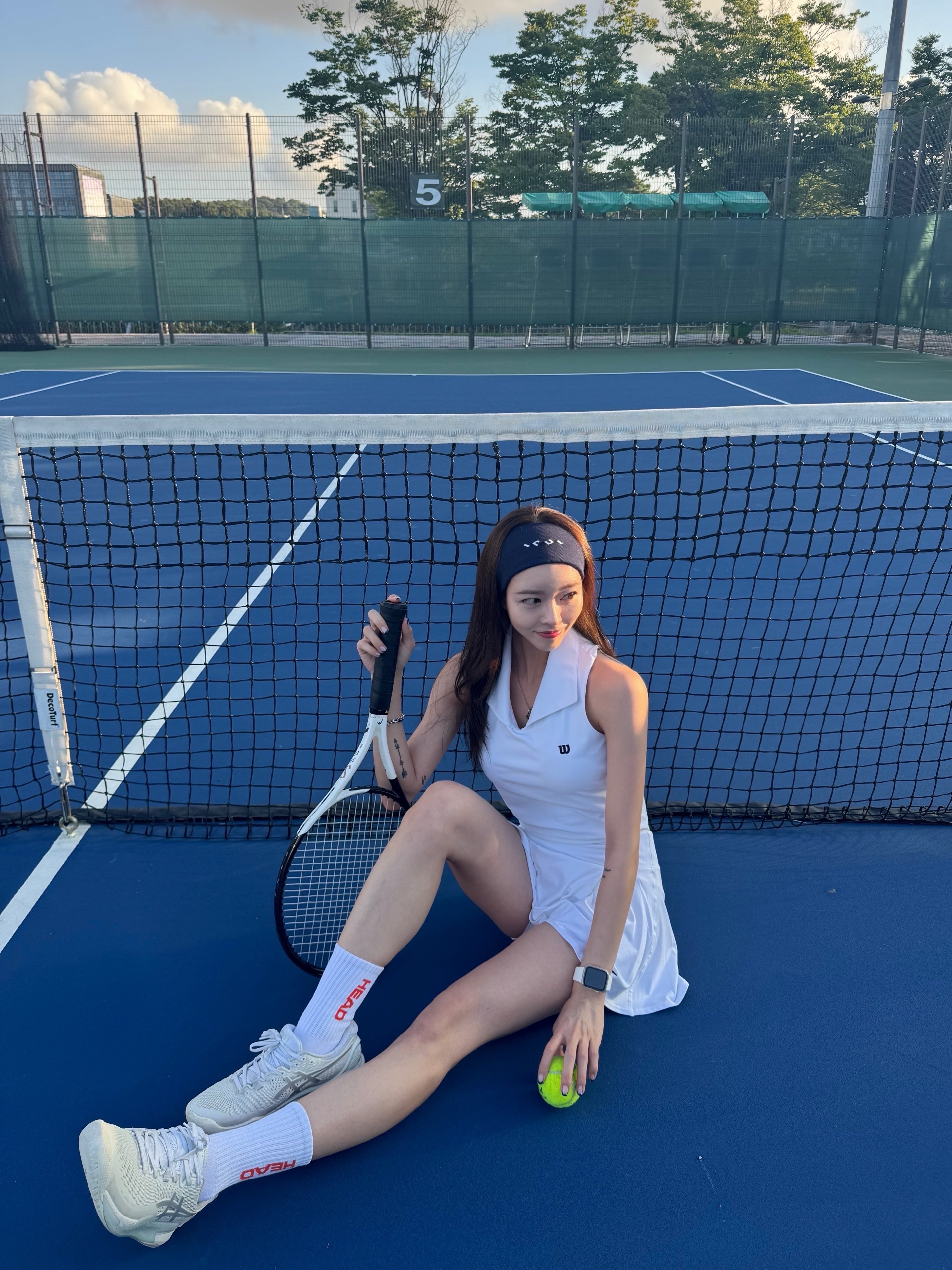 Head Speed Team L Tennis Racket 265g White (Without String), (W) Nike Court Advantage Dri-Fit Short Tennis Skirt White - Asia 착용 스타일 - 3