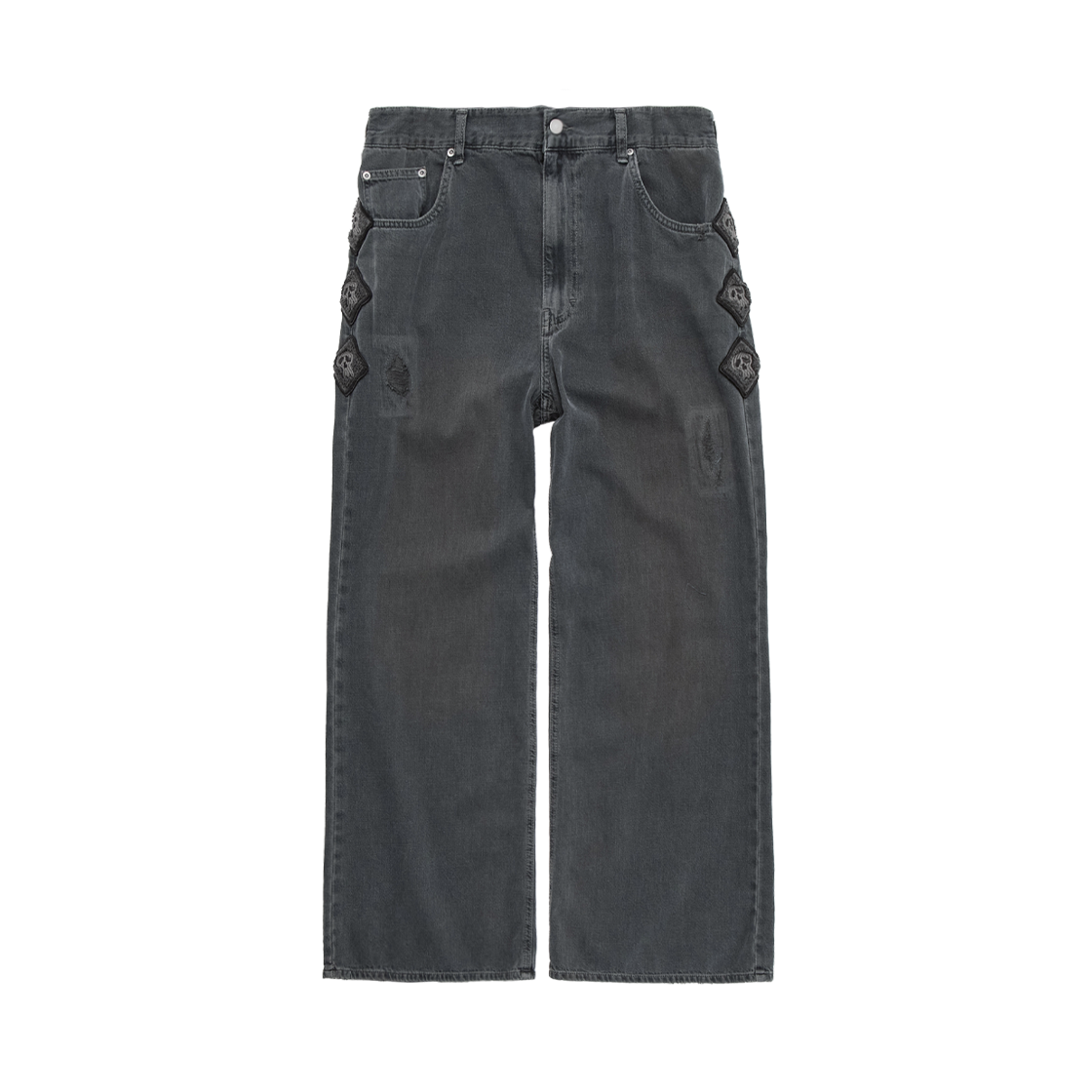HK5LDN1201AI Polyteru HANK Narrow Gosima Denim Pants Blue Charcoal