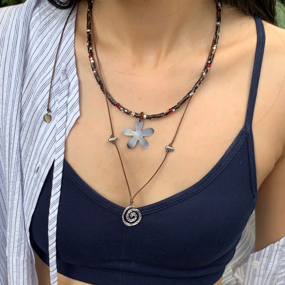 러브미몬스터 썬 & 씨 끈 목걸이 블랙(lovememonster Sun & Sea Strap Necklace Black) - 2