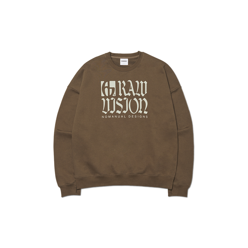 노매뉴얼 R.V 로고 스웻셔츠 브라운