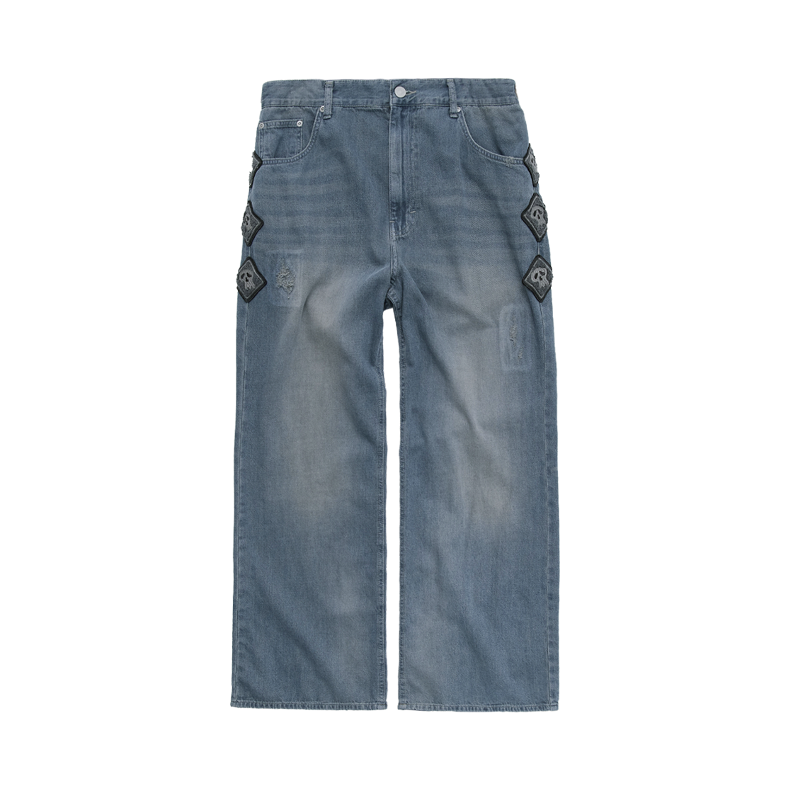 HK5LDN1201H7 Polyteru HANK Narrow Gosima Denim Pants Light Blue