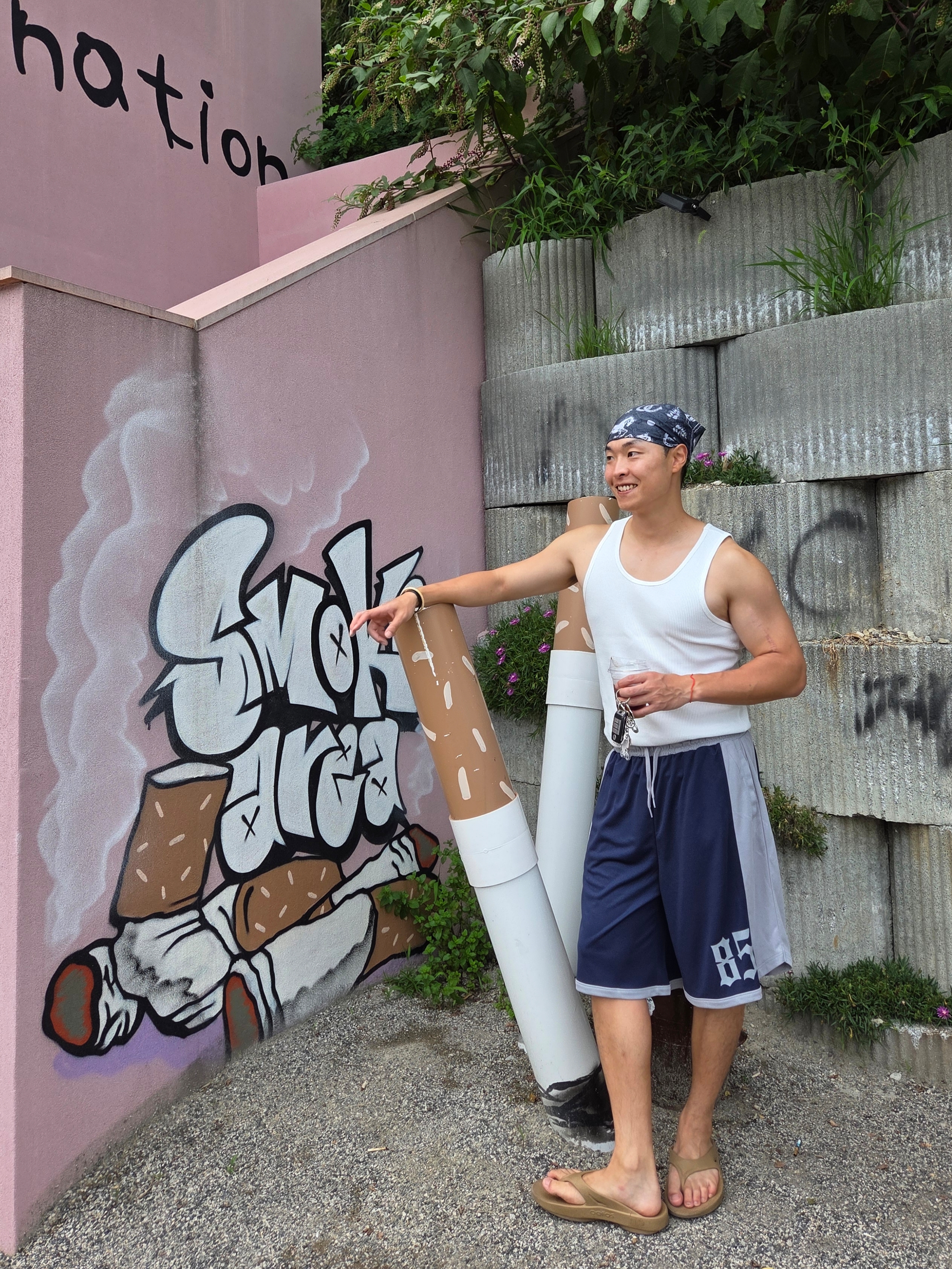 HDEX Victory Mesh Basketball Shorts Navy, Thevinylhouse Tvh Western Pattern Bandana Navy 착용 스타일 - 3