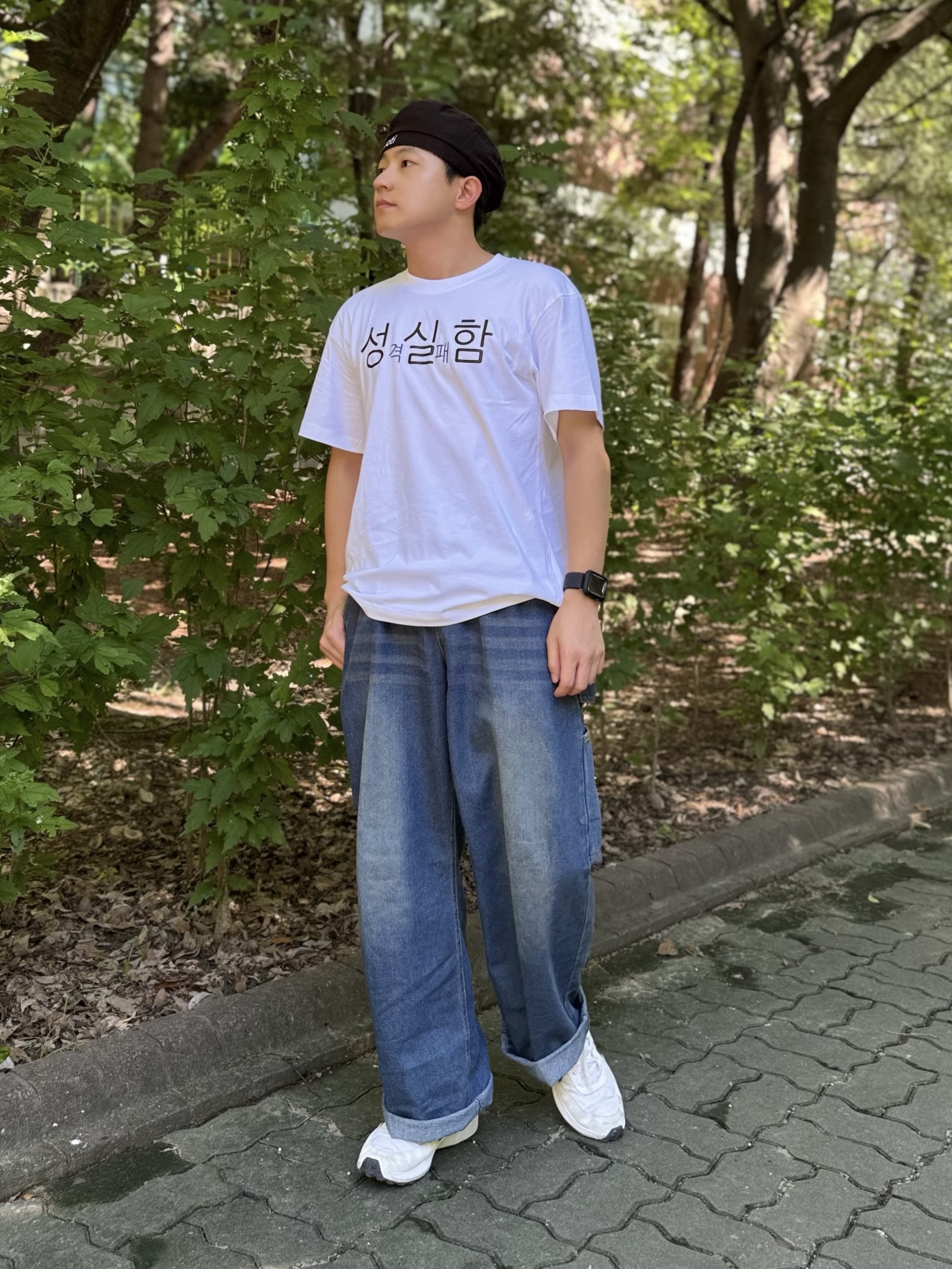 Nike Waffle Debut Summit White Black 착용 스타일 - 2