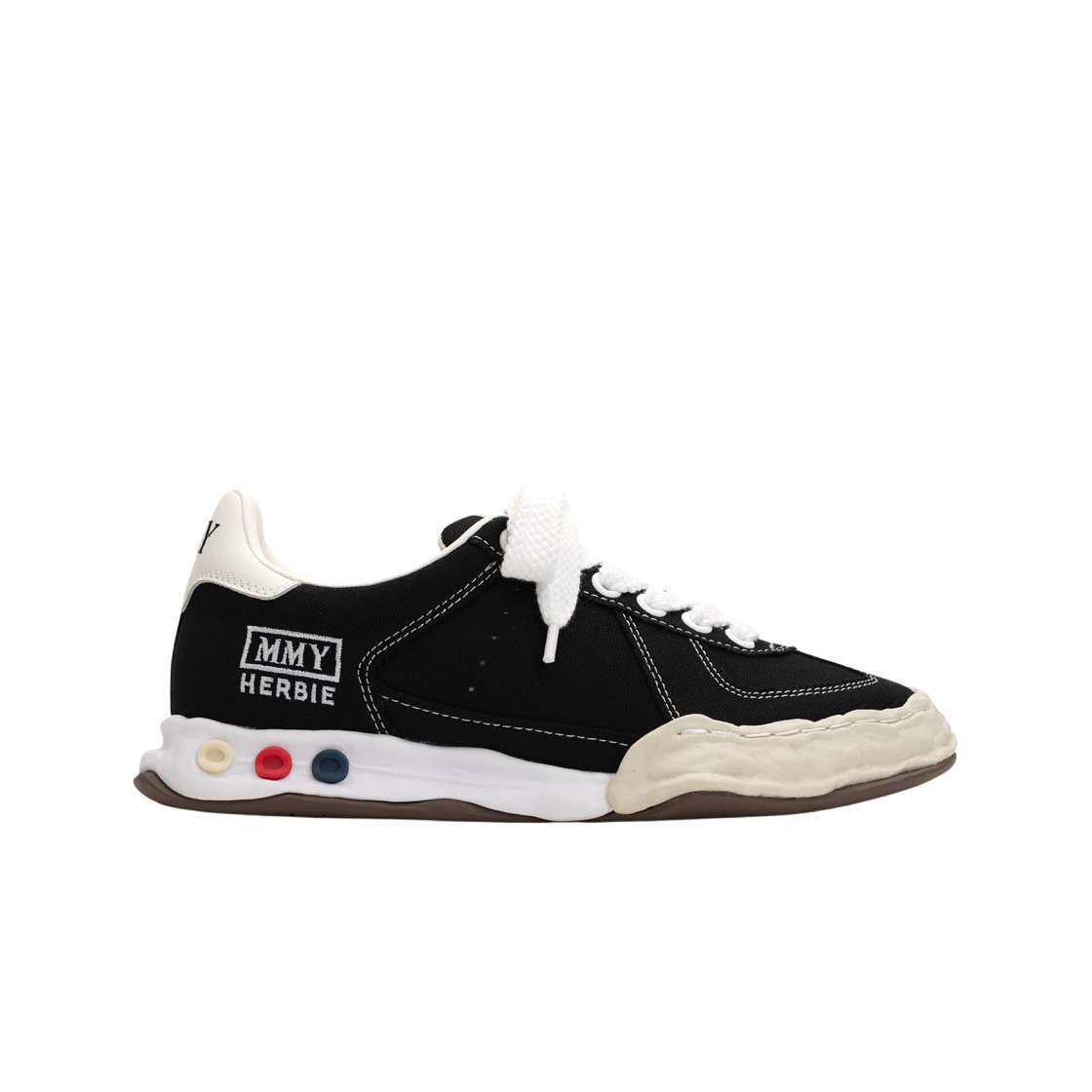 메종 미하라 야스히로 허비 OG 솔 캔버스 로우탑 스니커즈 블랙(Maison Mihara Yasuhiro Herbie OG Sole Canvas Low-top Sneakers Black) - 1