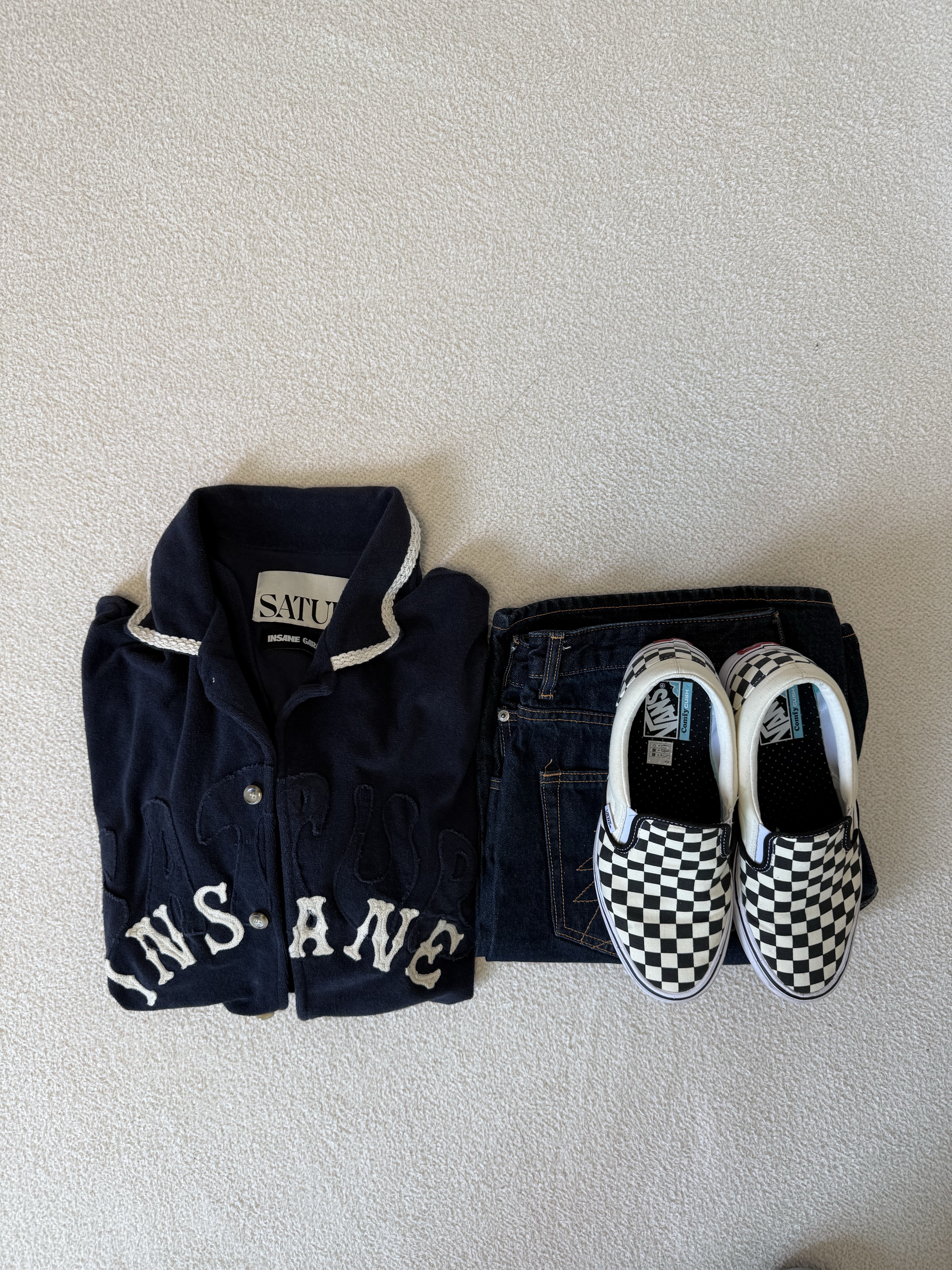 Vans Slip-On ComfyCush Checkerboard 착용 스타일 - 1