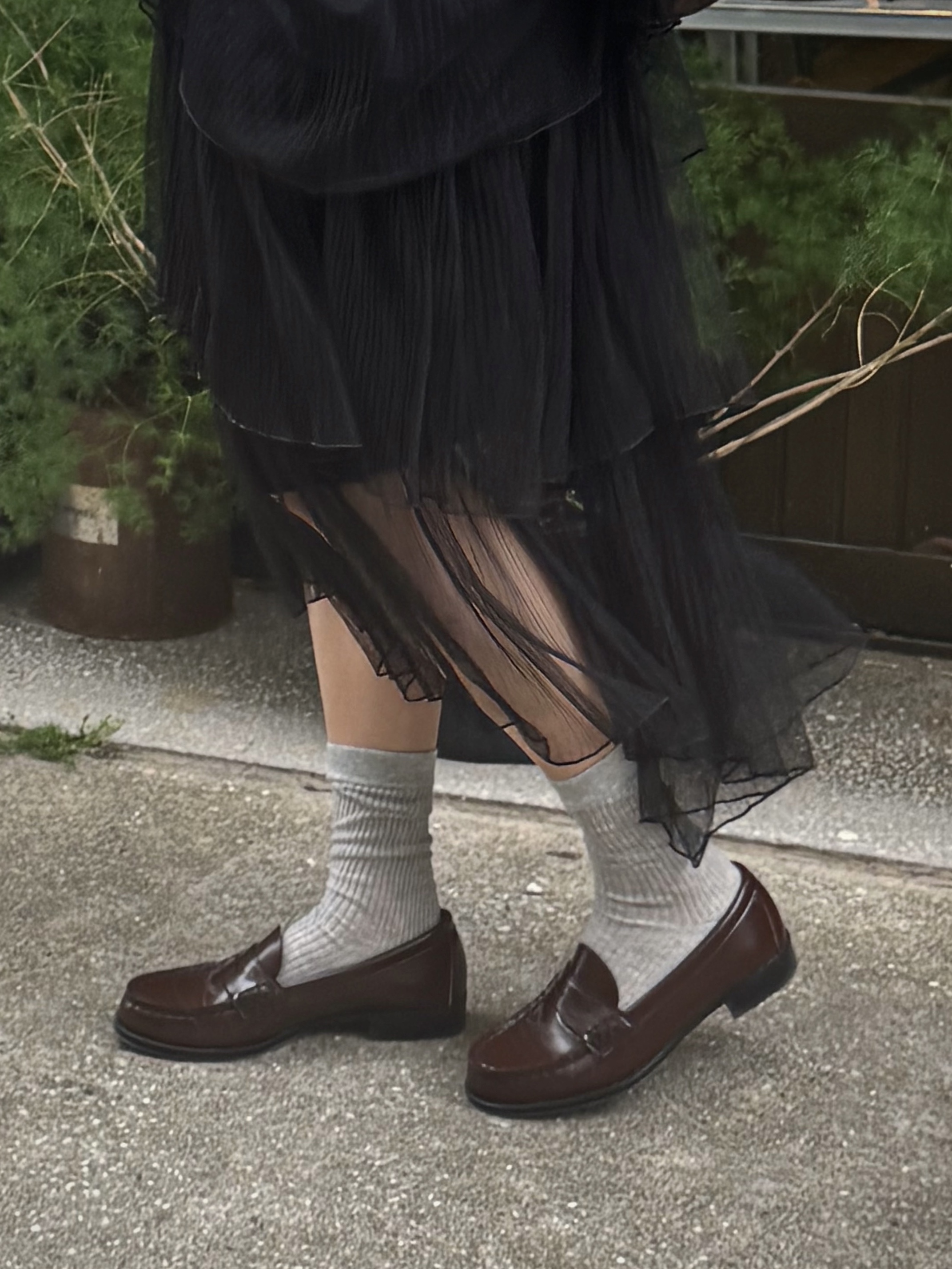 Haruta HS-4514 Penny Loafer Brown 착용 스타일 - 4