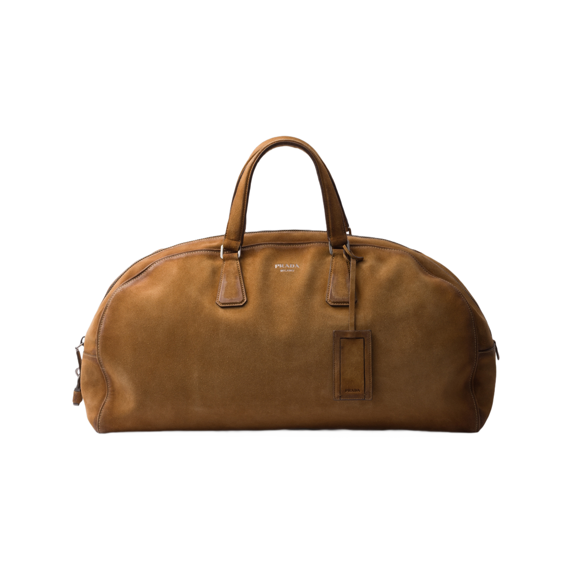 2VC052-2HKC-F0401 Prada Suede Duffle Bag Cinnamon