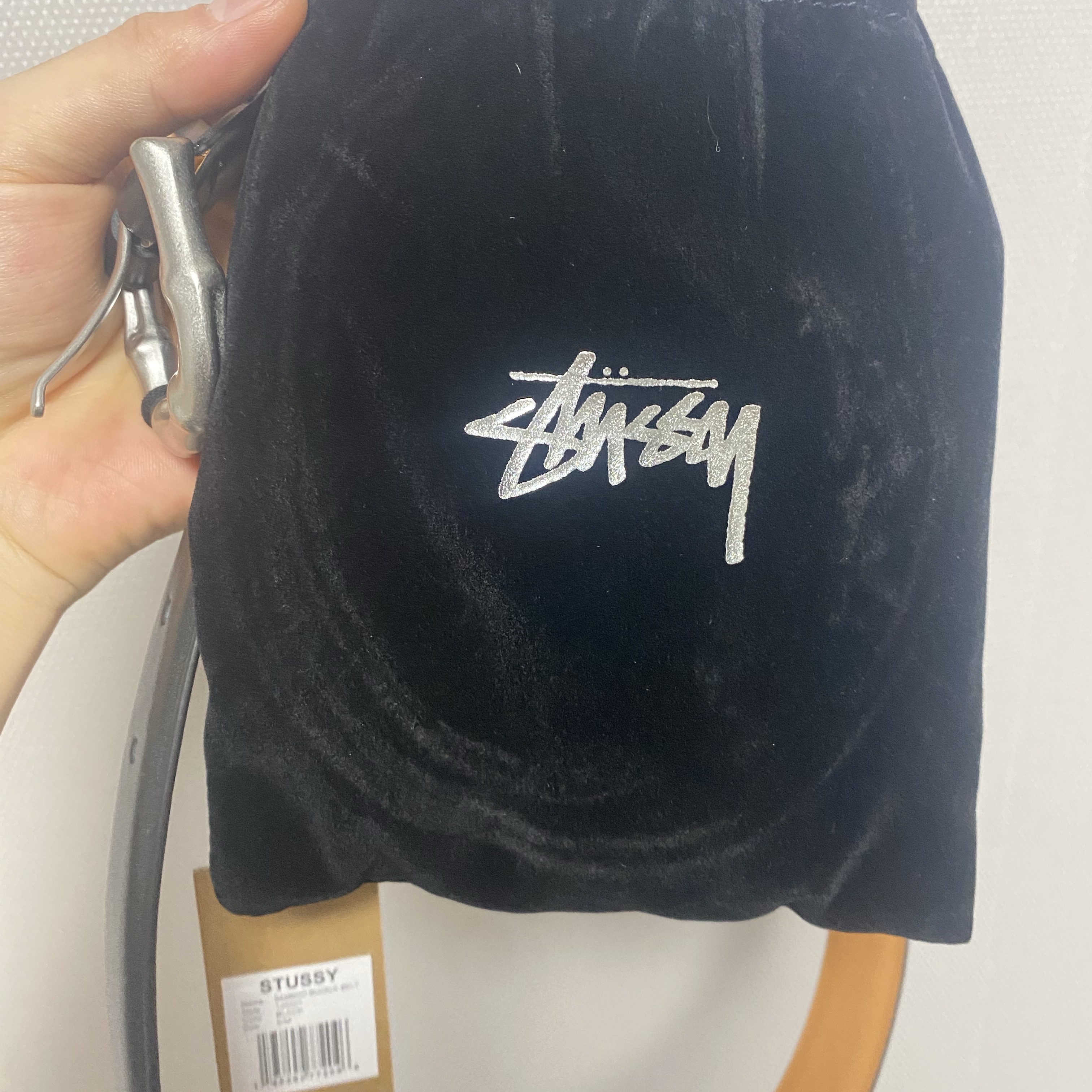 Stussy Bamboo Buckle Belt Black 착용 스타일 - 2