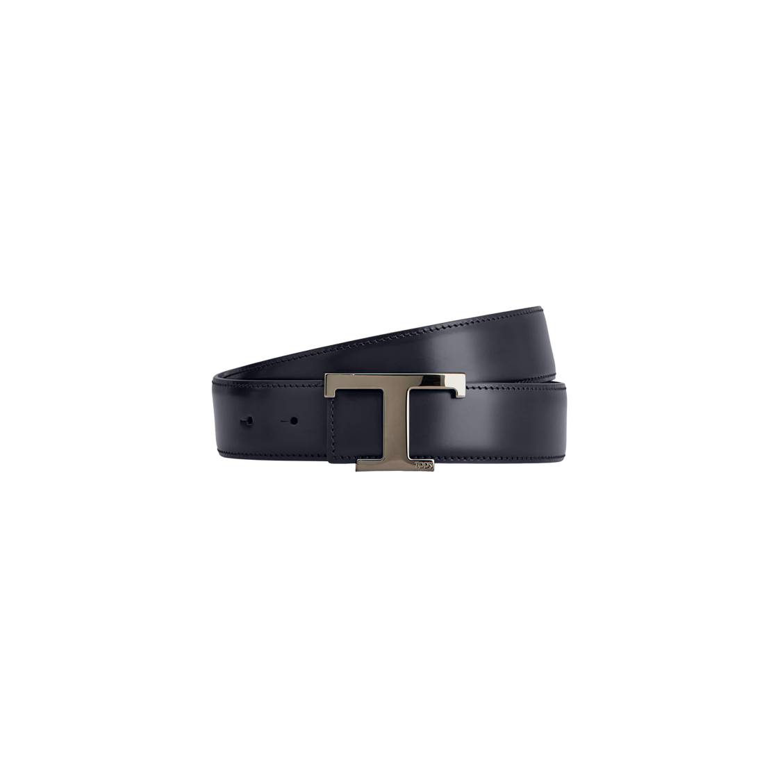 토즈 레더 T 타임리스 리버서블 벨트 블루 브라운(Tod's T Timeless Reversible Belt in Leather Blue Brown)